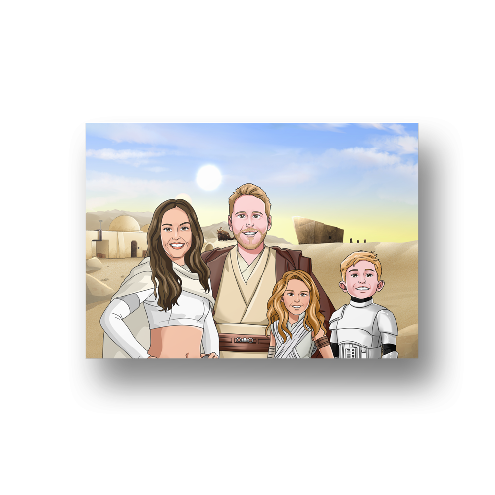 Custom Jedi Maker Portrait + Canvas