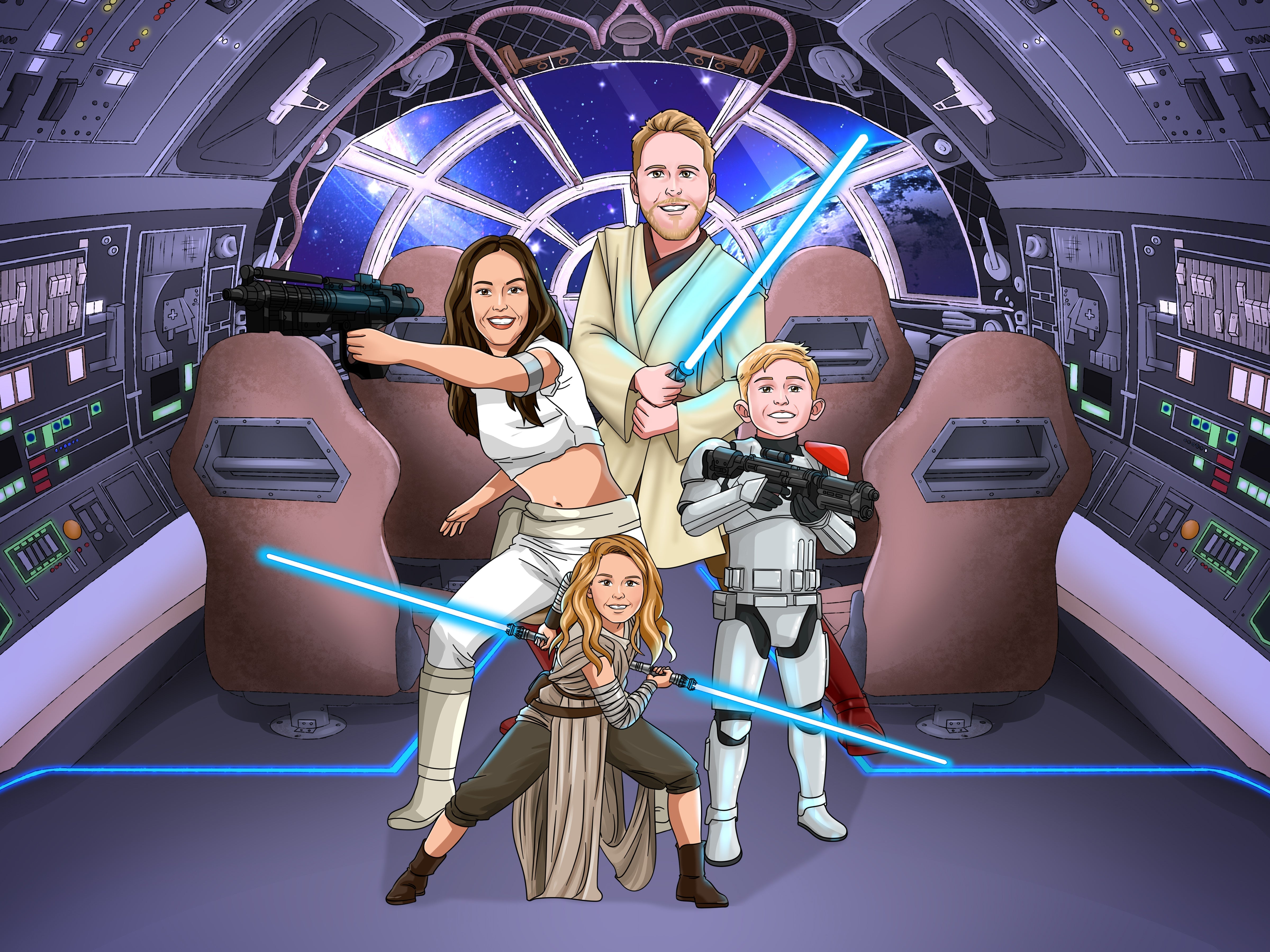 Custom Jedi Maker Portrait + Poster