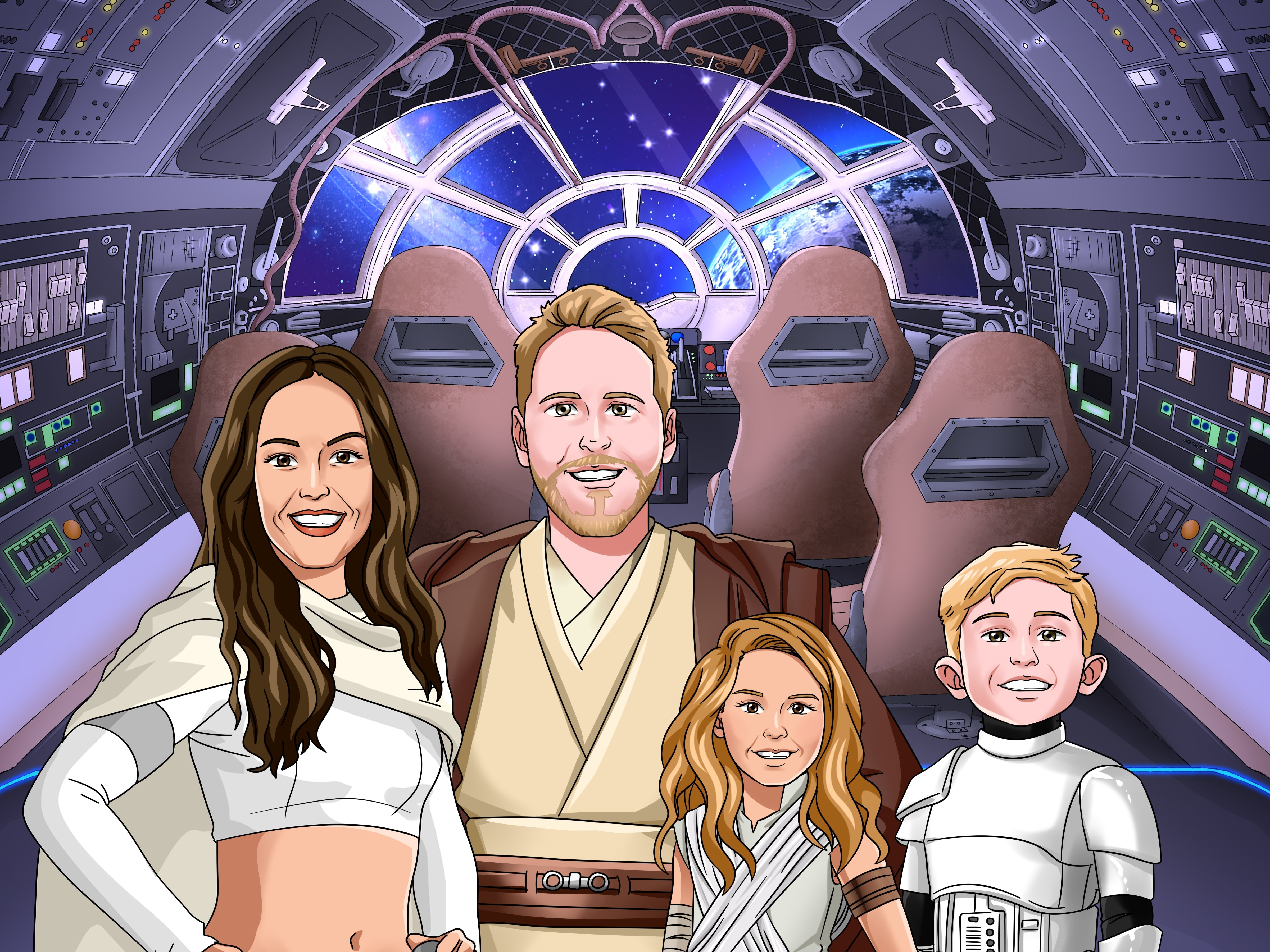 Custom Jedi Maker Portrait + Canvas