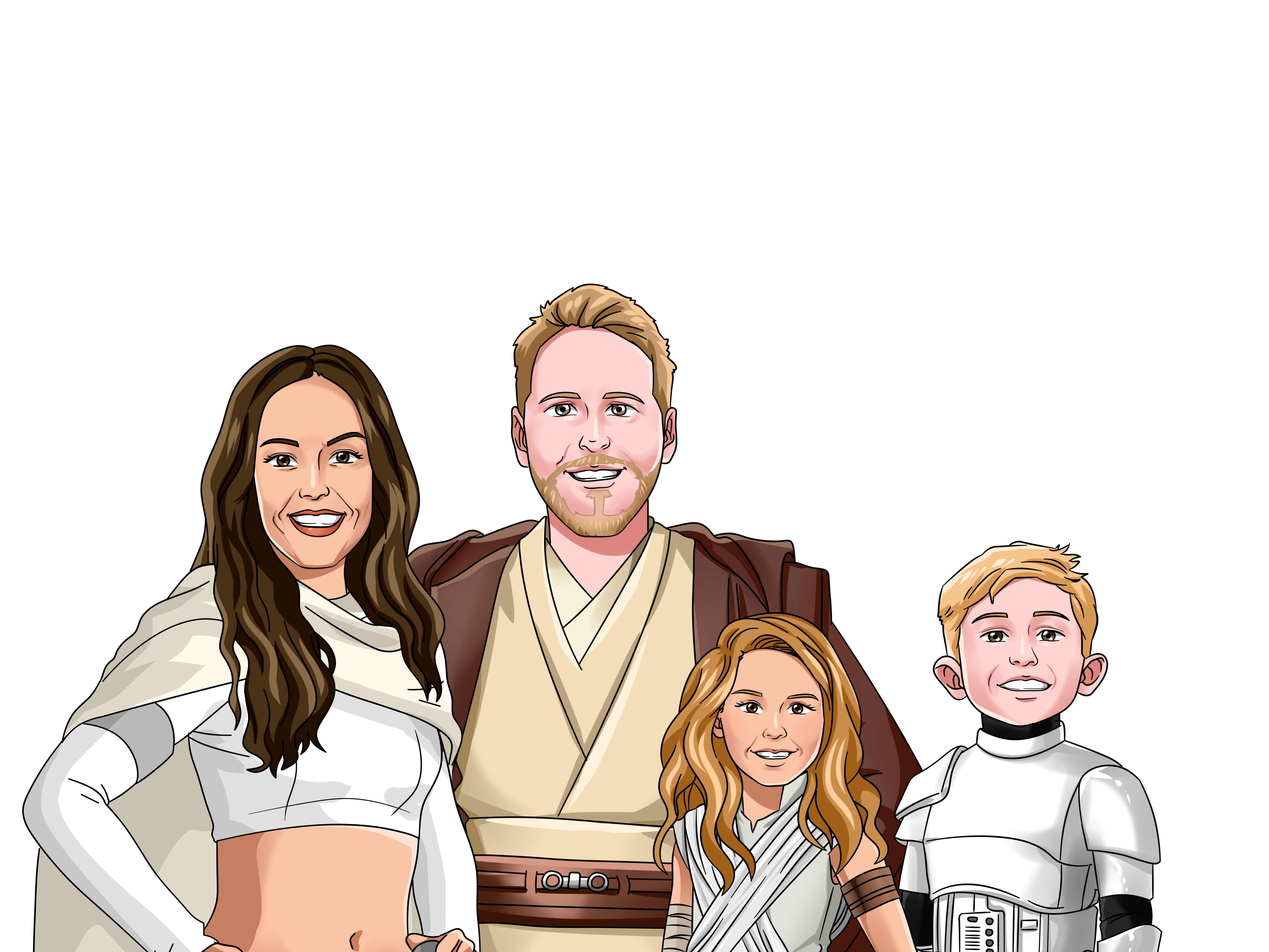 Custom Jedi Maker Portrait + T-Shirt